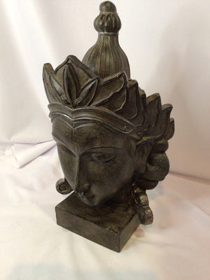 Gray Resin Buddha Figurine