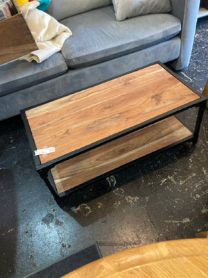 Industrial Wood/Metal Coffee Brown/black Table