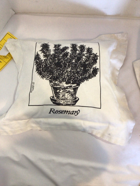R.T. Ouzts White/Black Rosemary Pillow