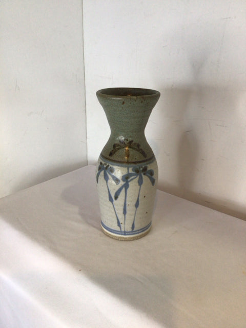 Gray/Blue Pottery Flower Vase