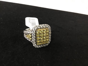 Orange Rhinestone Ring