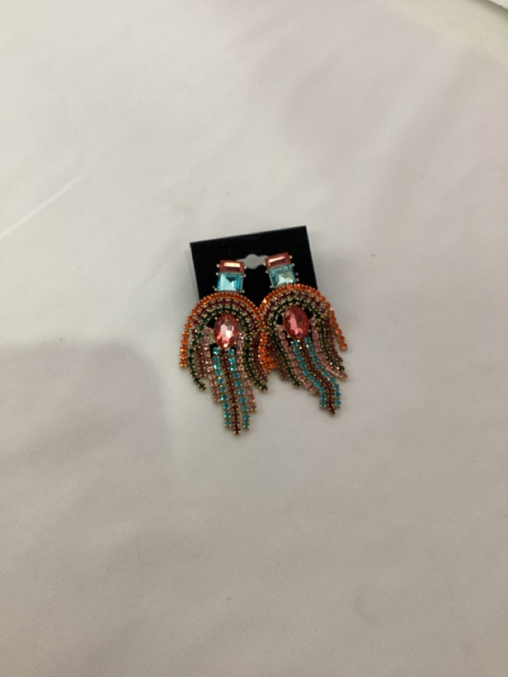 Multi-Color Rhinestone Earrings