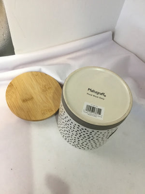 PFALTZGRAFF White/Black Polka Dot Canister