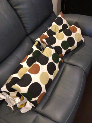 IKEA Brown/black Circles Set of 4 Pillow Set