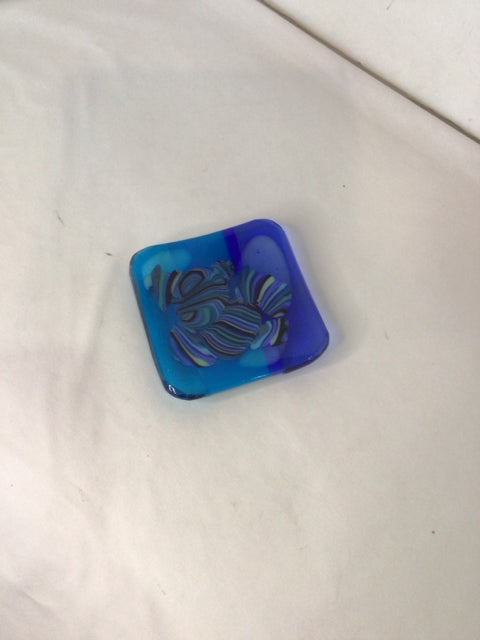 Blue Glass Swirl Plate