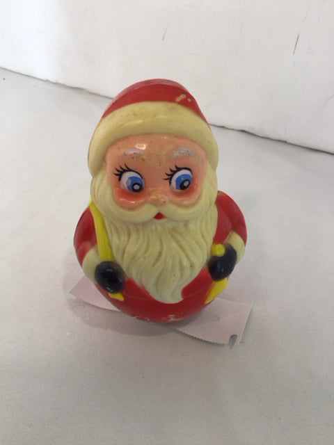 Vintage Toy Red/white Plastic Santa Holiday Item