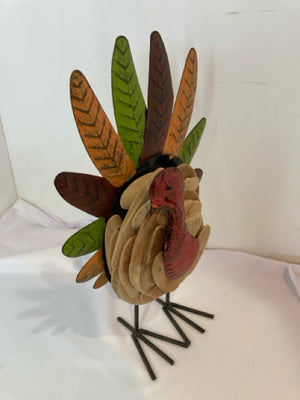 Thanksgiving Multi-Color Metal Turkey Holiday Item