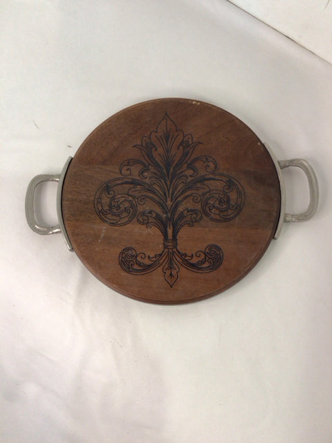 Mudpie Brown Wood Cheese Dish