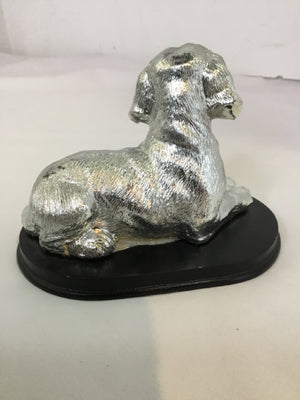 Black/Silver Resin Dog Figurine