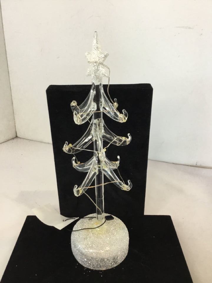 Christmas Clear/Multi Plastic Christmas Tree Light up Holiday Item