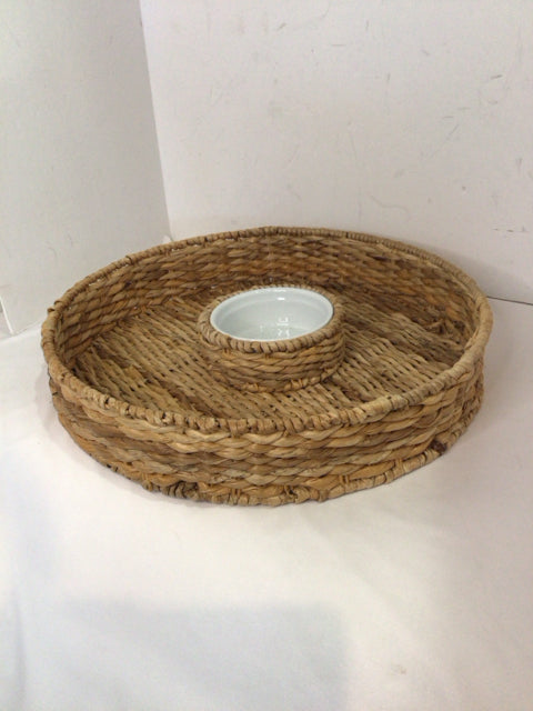 Snack Natural Seagrass Round Tray