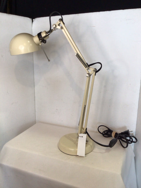 Adjustable Cream Metal Lamp