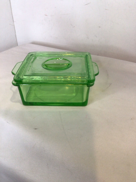 Refrigerator Green Glass AS IS Dish