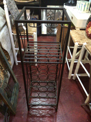 Black Metal Wine Rack