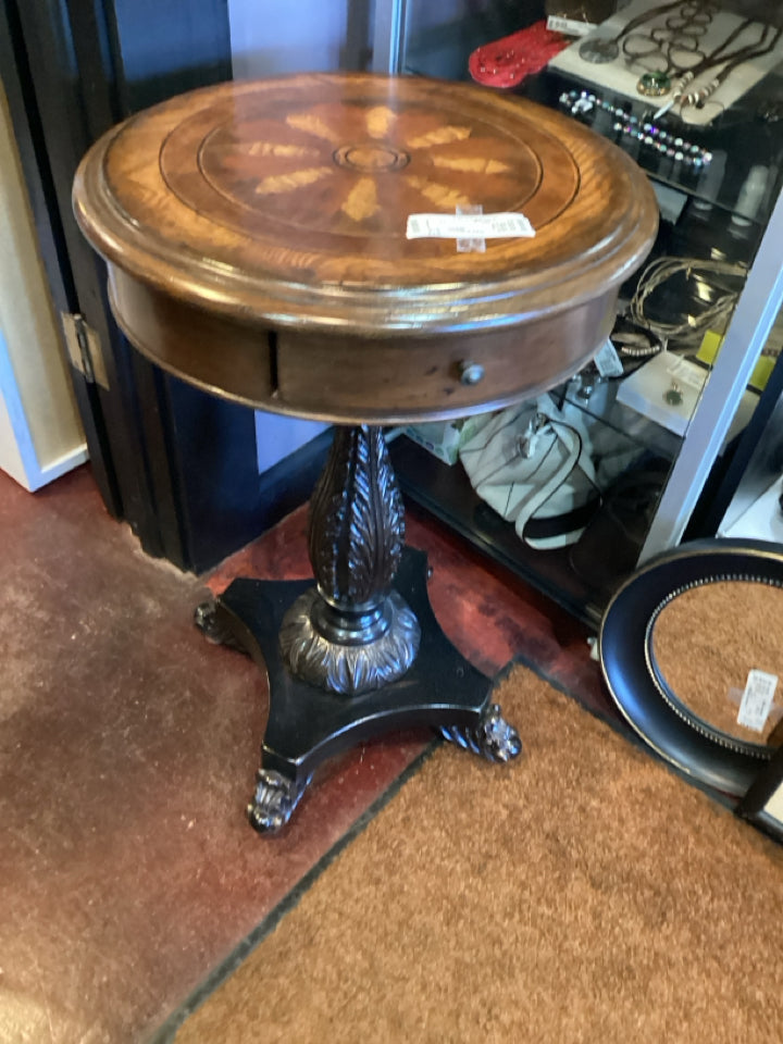 Pedestal Drawer Brown Table