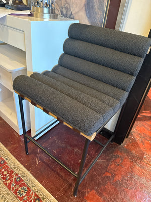 Denver Modern Vail Boucle Black Barstool/Bar Stool 9ZWXBRMD