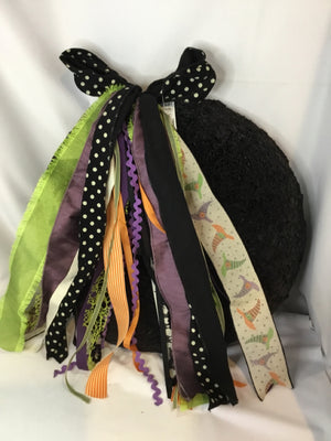 Halloween Black/Purple Ribbon Witch's Hat Holiday Item