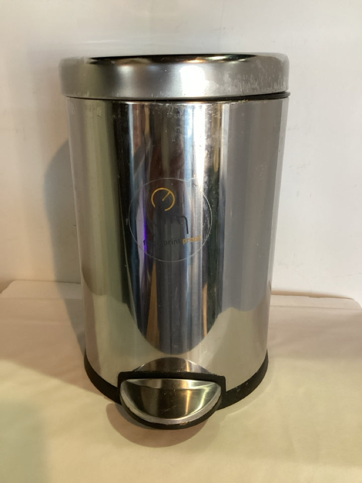 Simple Human Chrome Trash Can