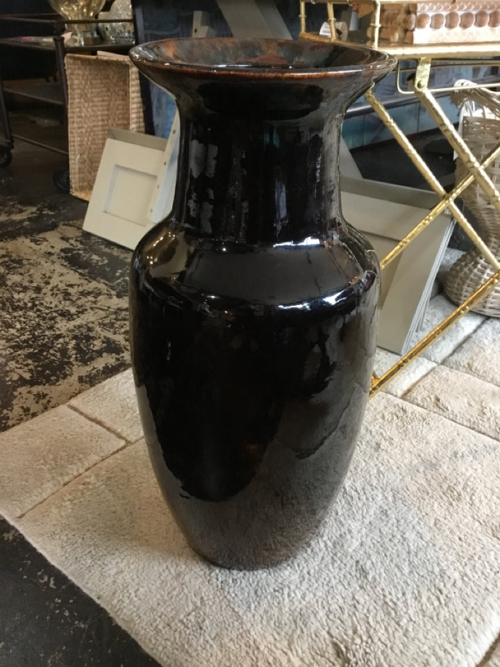 Oversized Brown Ceramic Vase
