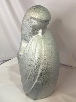 Silver Ceramic People Statue