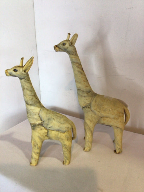Pair Cream Ceramic Statue