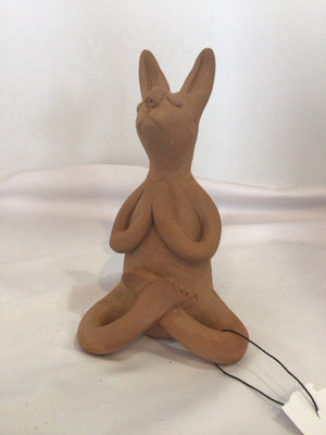 Orange Terracotta Bunnies Sculpture