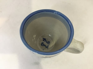 M.A. Hadley Gray/Blue Ceramic Cup