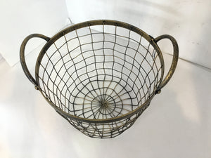 Gold/Black Metal Wire Basket