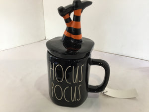Rae Dunn Halloween Black/Orange Ceramic Mug Witch Holiday Item
