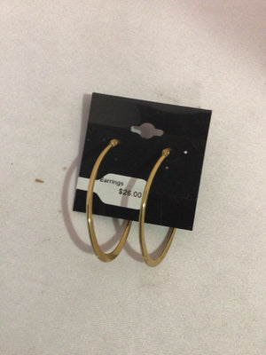 Metal Gold Hoops Earrings