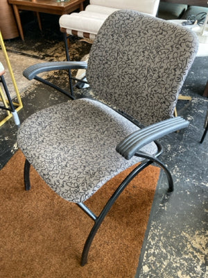 Office Upholstered Arm Black/White Chair