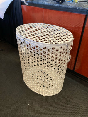 White Metal Laundry Basket
