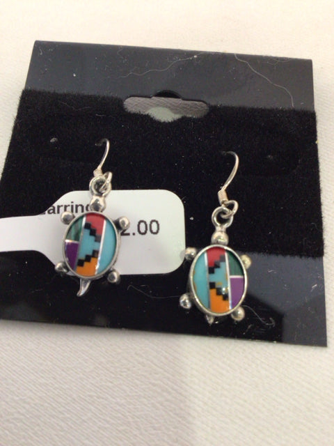 Sterling Silver Turtle Earrings