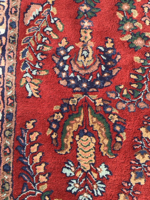 Traditional Wool 5 X 8 Red/Blue Rug