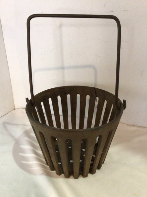 Vintage Rust Cast Iron Basket