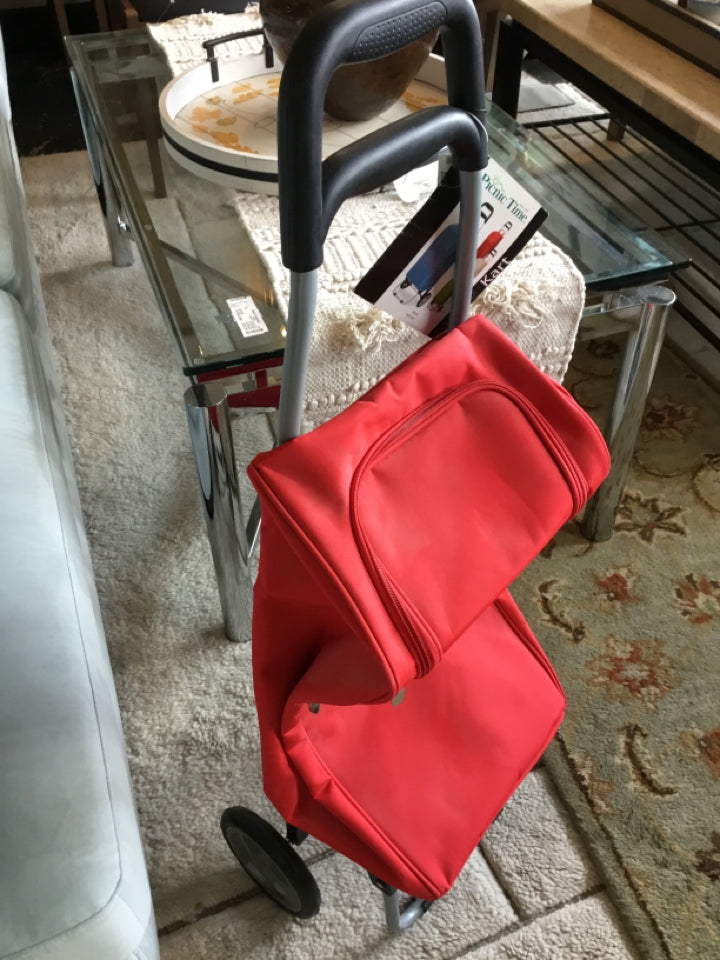 Rolling Insulated Red Cart