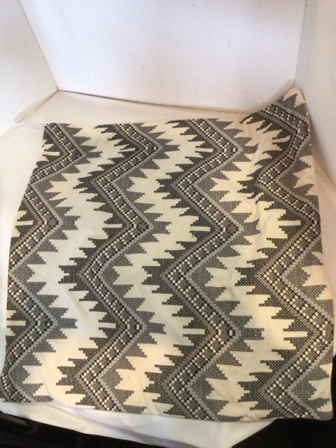 Pottery Barn White/Gray Cross Stitch Pillow Cover