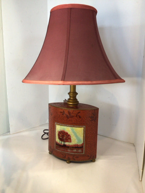 Red Resin Tree 3 Way Lamp