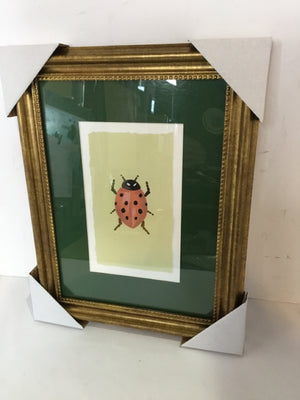 Target Green Ladybug Framed Art