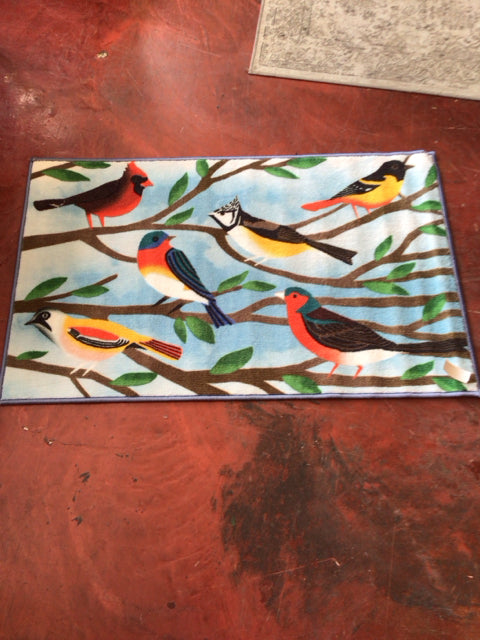 Target Indoor/outdoor Polyester Birds Blue/Multi Rug