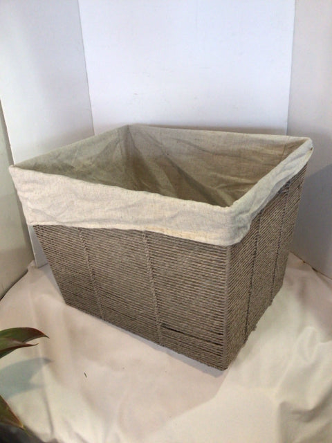 Lined Tan String Basket