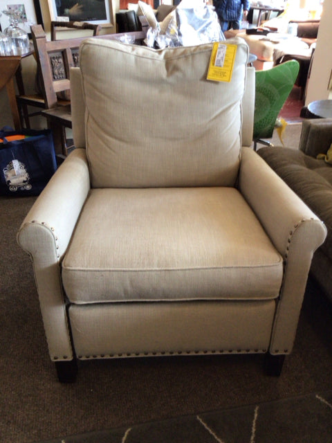 Pottery Barn Recliner Tweed Beige/Cream Chair