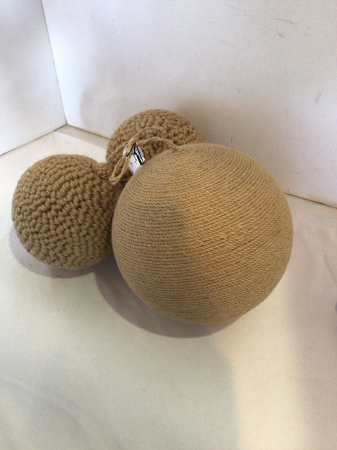 Set of 3 Jute Hanging Ball