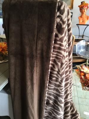Jennifer Lopez Reversible Brown Throw