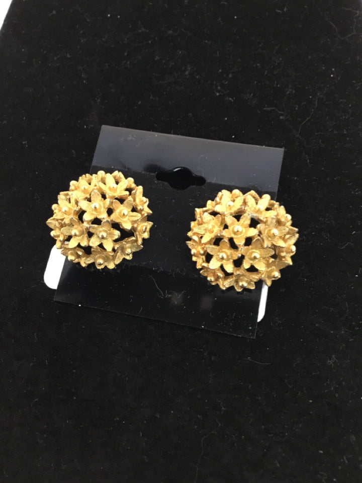 Gold Clip on Earrings