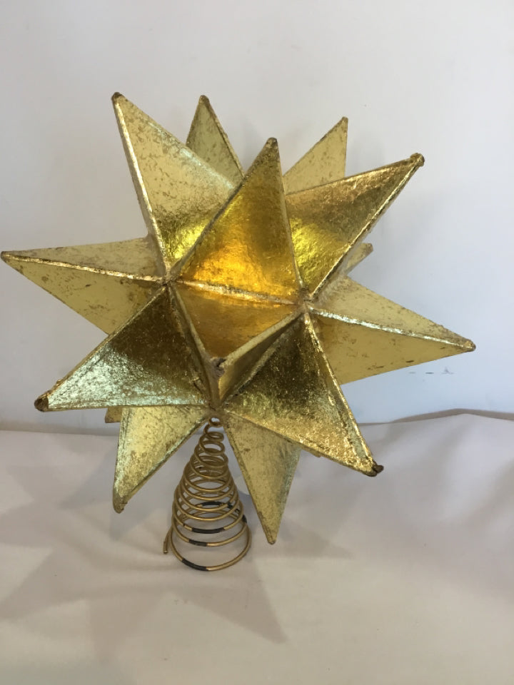 Tree Topper Gold Star Holiday Item