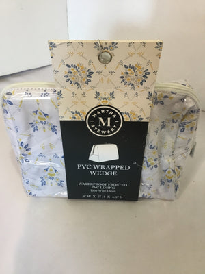 Martha Stewart Canvas Blue/White Make-up Bag