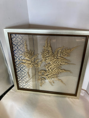 Framed Fern Gold Wall Decoration Art