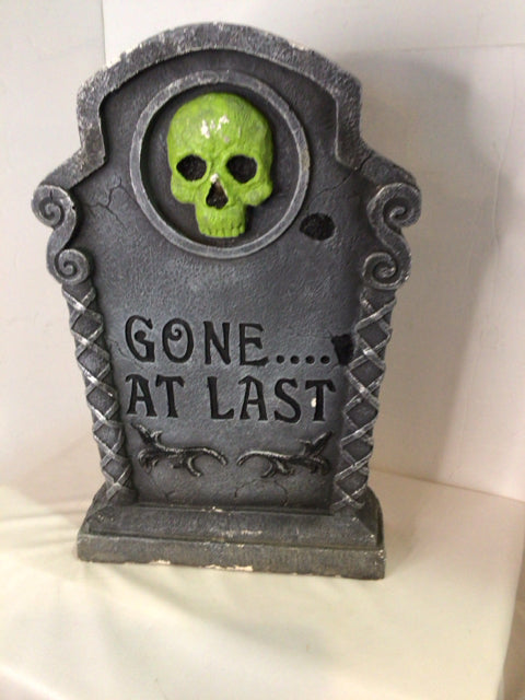 Halloween Gray Resin Tombstone As Is Holiday Item