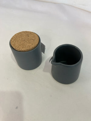 Black Ceramic Sugar/Creamer